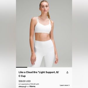 Lululemon Like A Cloud Bra Light Support B/C Cup